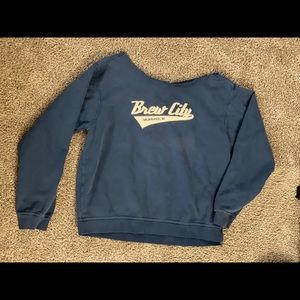 Brew city Milwauke off the shoulder sweatshirt (L)